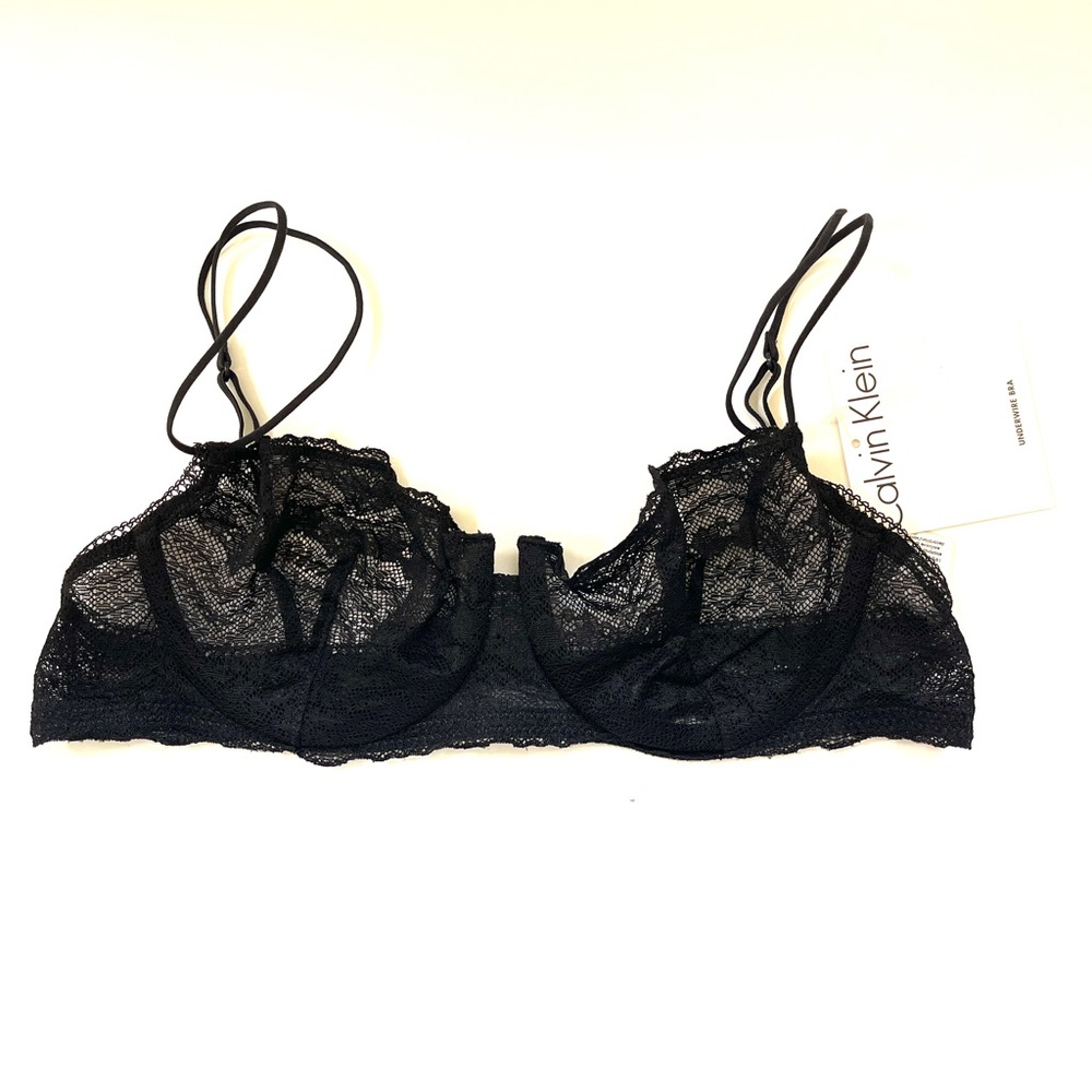 NEW Calvin Klein Black Lace Underwire Bra - 36b